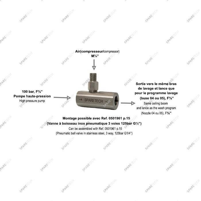 FOAMJET Injektor IG IG3/8'' and AG 1/4'' für Luft