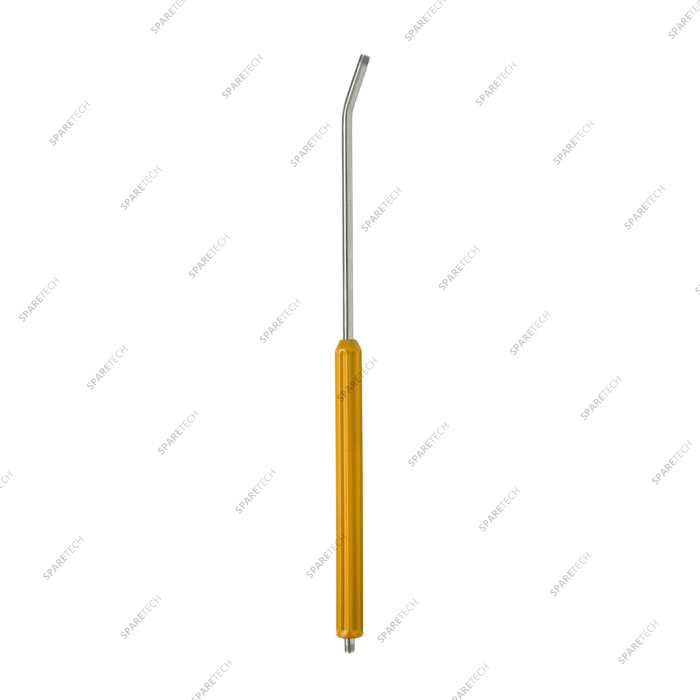 Lance inox jaune inclinée 700mm (sans support de buse) MM1/4"