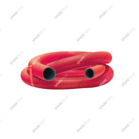 Tuyau aspi conique rouge 38/51mm, 5m, intérieur lisse