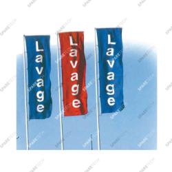 Bannière bleue inscription "LAVAGE" 4x1m pour potence