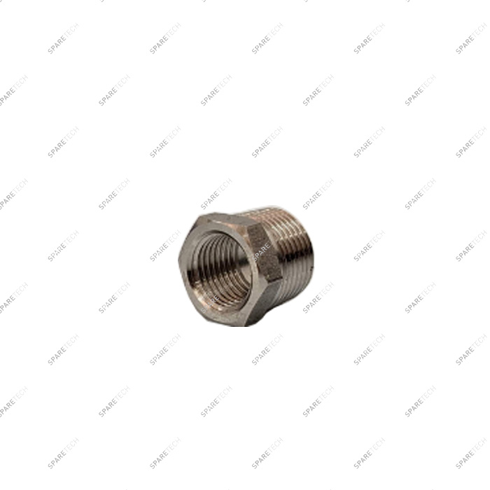 Réduction inox M3/8" F1/4" filetage conique