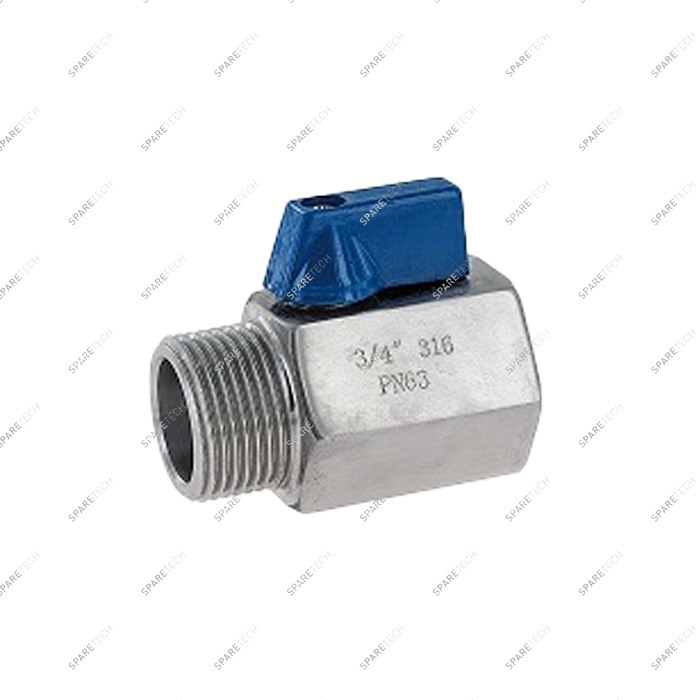 Mini vanne à sphère inox 316 MF3/4"