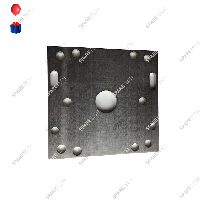 Contreplaque inox 150x150mm pour fixation bras sur IPN