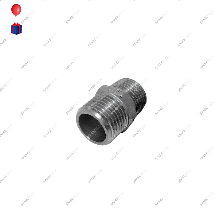 Raccord simple MM1/2", inox