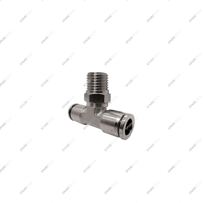 Raccord T, inox, M1/4" pour tuyaux 4-6mm