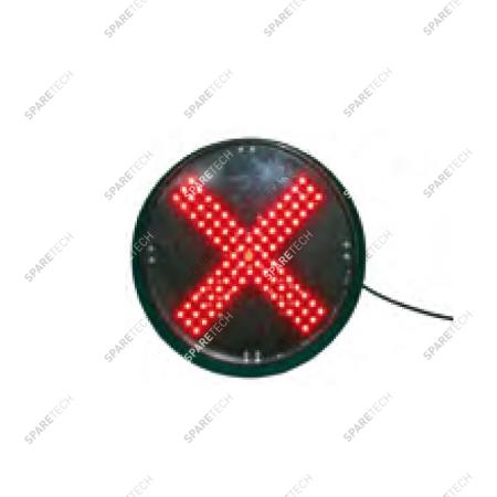 Lampe croix rouge à LED 220V, D. 200mm