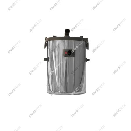 Cuve aspirateur inox D.430mm avec filtre plissé cylindrique