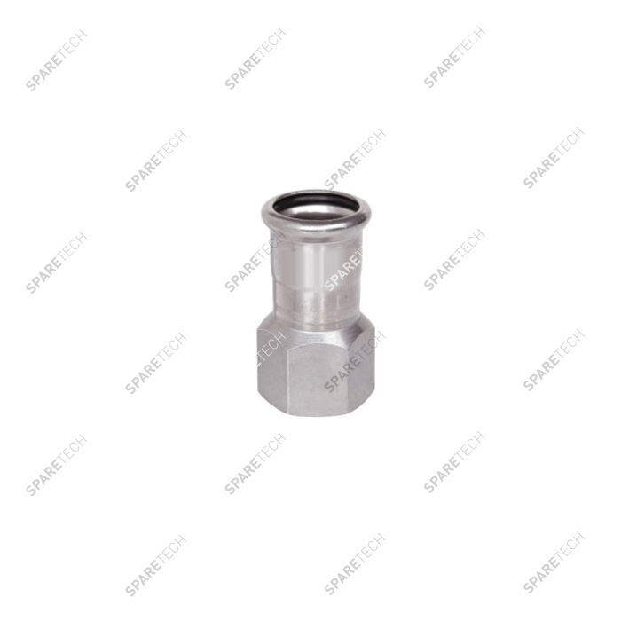 Raccord inox à sertir D22+F1"