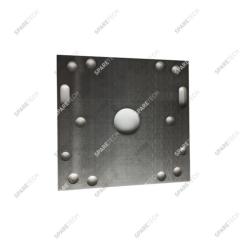 Contreplaque inox 150x150mm pour fixation bras sur IPN