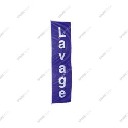 Bannière bleue inscription "LAVAGE" 4x1m