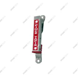 Pince-tapis en inox avec embout de plastique rouge