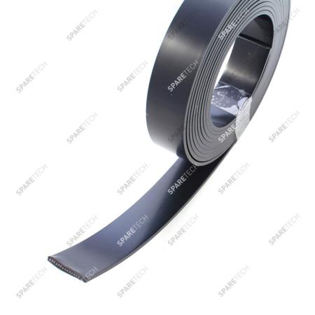 Courroie lisse noire TPU, 25x25mm, couronne de 100m