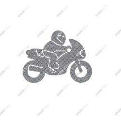 Plaque inox pour béquille moto à fixer sur le caillebotis