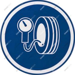 Autocollant pictogramme "GONFLAGE" bleu, D.29cm