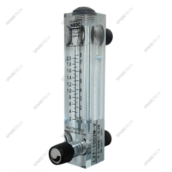 Débitmètre M 1/2" 400L/h avec vanne de réglage, 17cm X 3cm