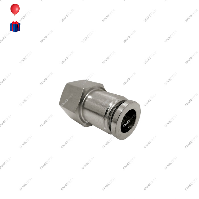 Raccord instantané droit, inox, F1/4" pour tuyau 4-6mm