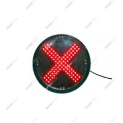 Lampe croix rouge à LED 220V, D. 200mm