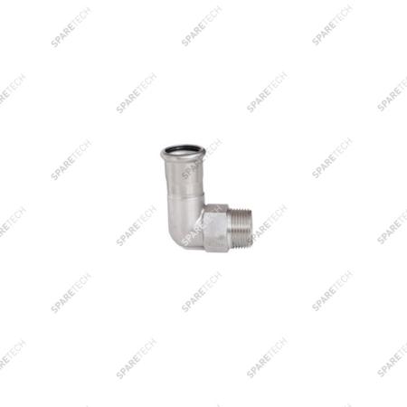 Coude inox 90° à sertir  D35+M1"