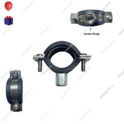 Collier isophonique à embase double M8/10 D22mm inox 304