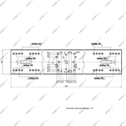 Plaque inox de fixation bras "Z" (120x22x5cm)