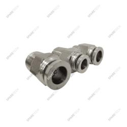 Raccord instantané droit, inox, M1/4" pour tuyau 4-6mm