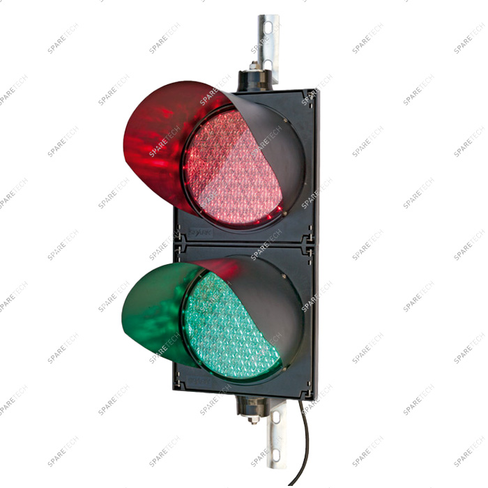 Coffret 2 globes LED vert + rouge,  220V, 50 X 25cm