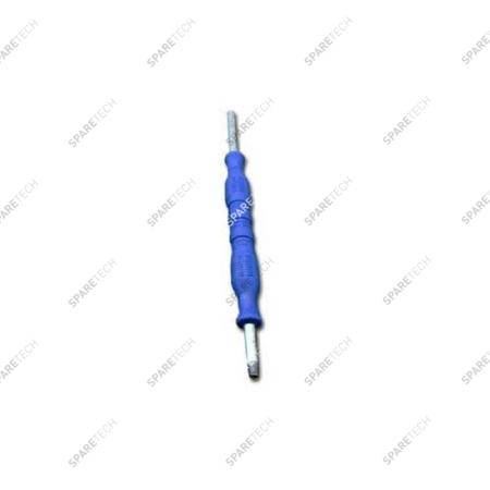 Lance flexible inox 55CM bleue