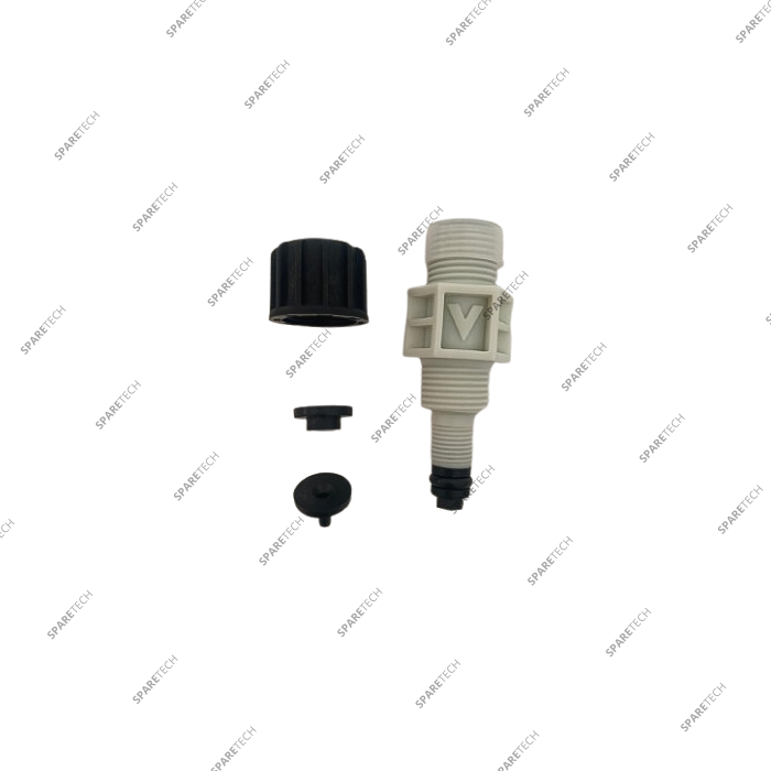 Canne d'injection PP +anti-retour, EPDM, pour tuyau 4-6mm, 1/4 ou 1/2