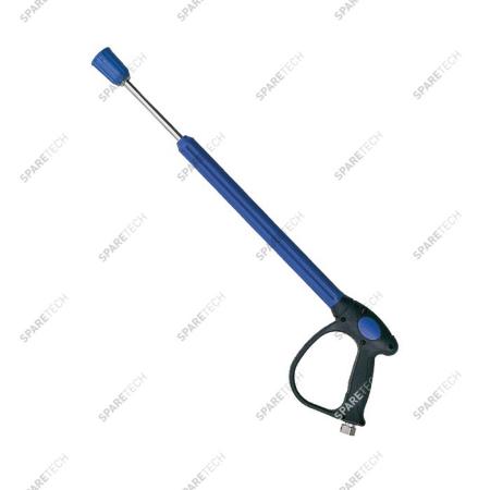 Ensemble lance bleue 500mm poignée inox raccord tournant + porte buse