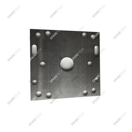 Contreplaque inox 150x150mm pour fixation bras sur IPN