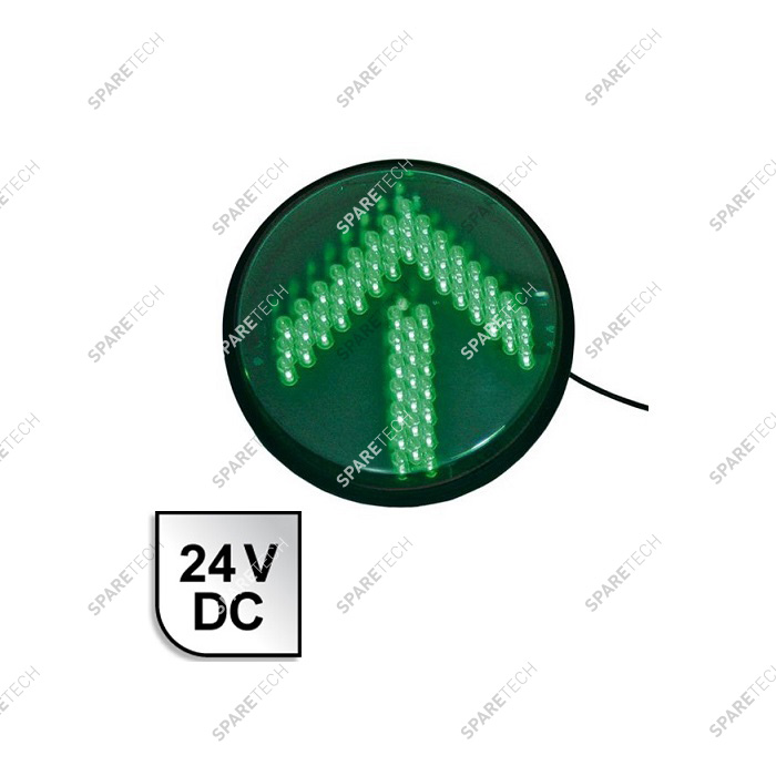 Feu à LED flèche verte, 24VDC, 200mm