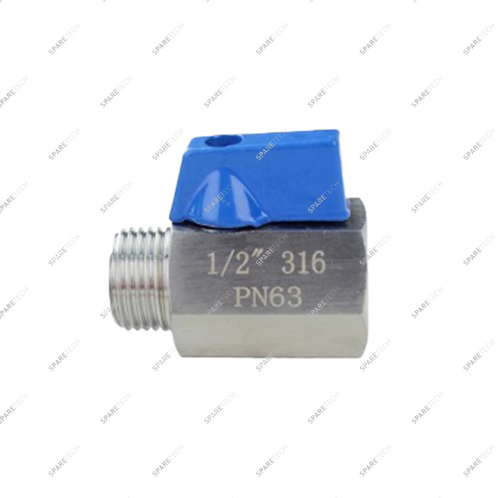 Mini vanne à sphère inox 316 MF1/2"