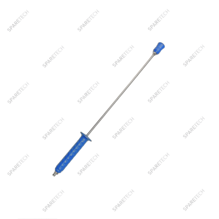 Lance épée inox bleue 700mm, M1/4", F1/8", poignée bleue 