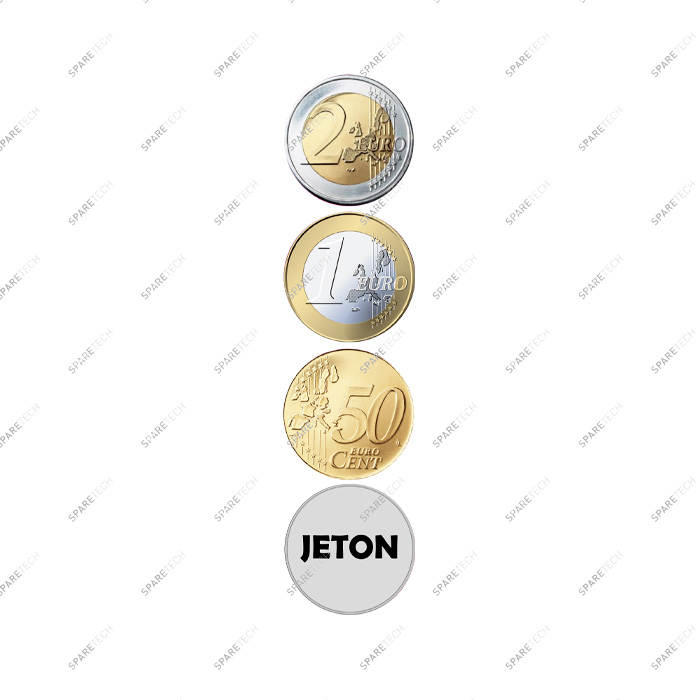 Autocollant 0.5€, 1€, 2€ et JETON