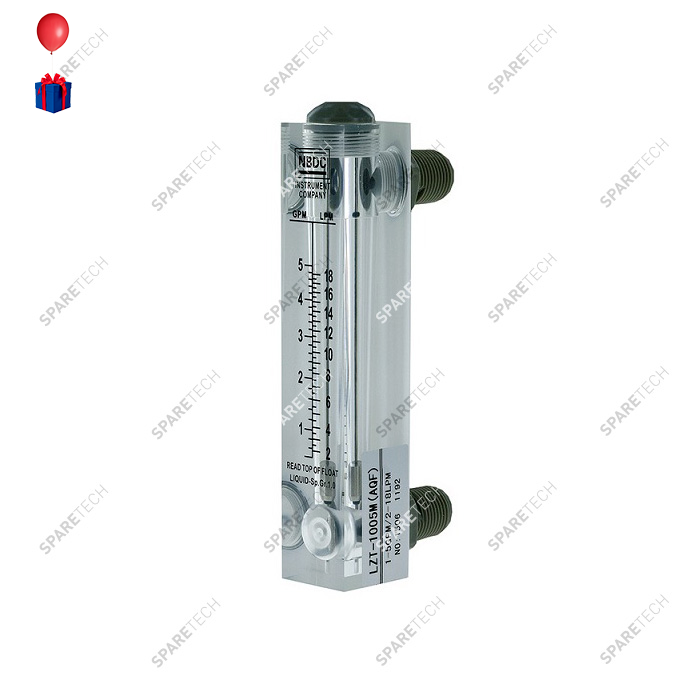 Débitmètre M 1/2" 1000L/h, 17x3cm, montage arrière