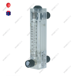 Débitmètre M 1/2" 1000L/h avec vanne de réglage, 17cm X 3cm