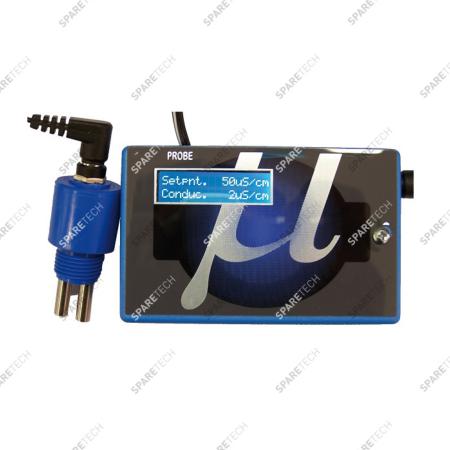 Lecteur conductivité avec sonde et alarme, 0-50µs 