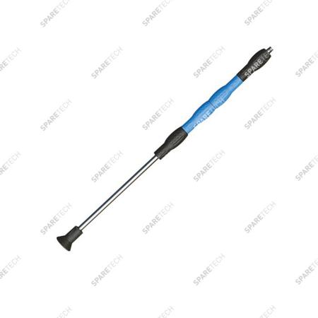 Lance inox droite 700mm avec poignée tournante bleue MF1/4"