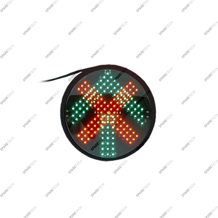 Lampe flèche verte + croix rouge à LED, 220V, D.200 mm