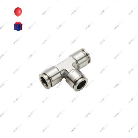 Raccord T inox égal pour tuyau 8-10mm