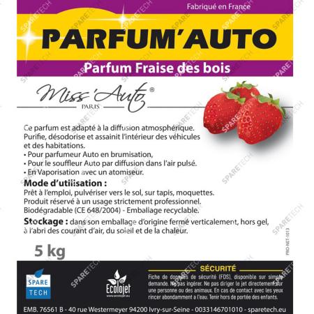 Parfum Auto Fraise des bois, bidon de 5kg