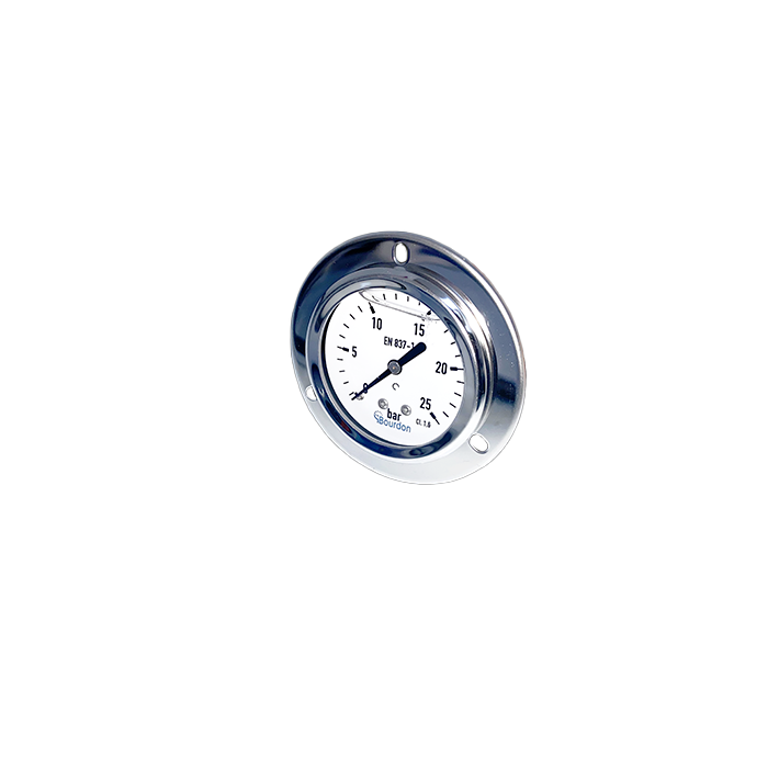 Manomètre axial inox à collerette 0-25 bar M1/4", D.60mm