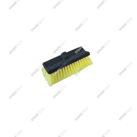 Brosse biface 25cm jaune poils durs