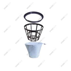 Kit complet, anneau + filtre + panier pour cuve inox D.430 MM