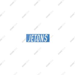 Autocollant bleu "JETONS" 40x15 cm