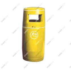 Poubelle PE jaune 90L. livrée sans seau intérieur  RAL1018 