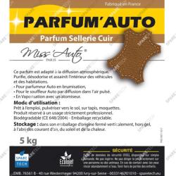 Parfum Auto Sellerie cuir, bidon de 5kg