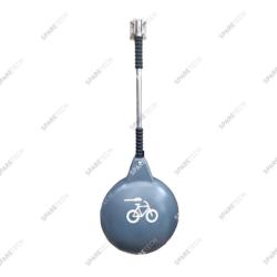 Support de vélo inox avec couvercle de selle gris, fixation murale